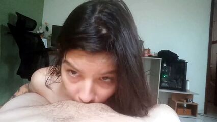 Красивый глубокий качественный минет с проглотом спермы