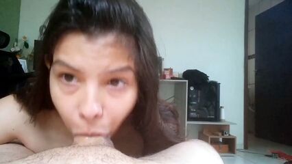 Красивый глубокий качественный минет с проглотом спермы