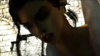 Накаченный гермафродит трахает нежную милашку